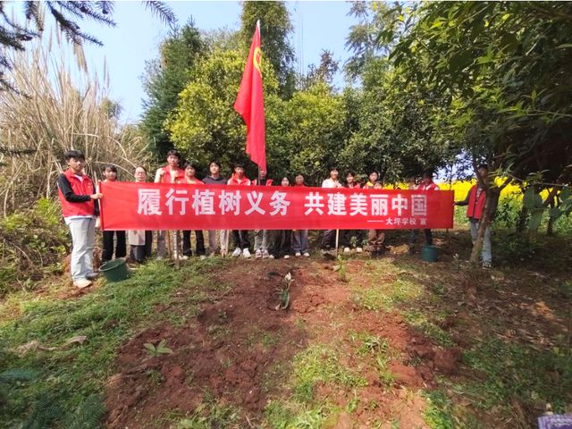宜宾市南溪区大坪学校开展2024年春期义务植树活动(图4)